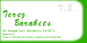 terez barabits business card